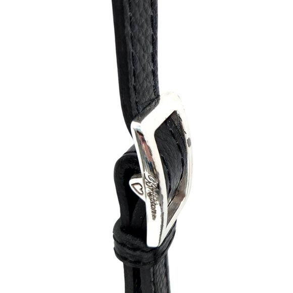 Brighton Ferrara EVE Crossbody Bag Black Leather Adjustable Strap Zip Closure - Picture 13 of 15